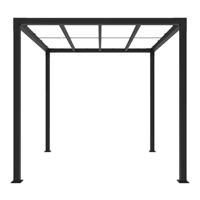 8' x 8' Matte Black Aluminum Pergola