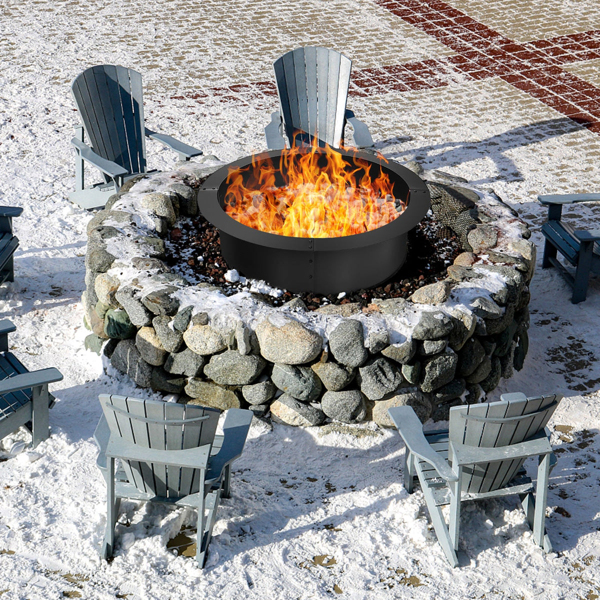 36 inch Round Steel Fire Pit Ring