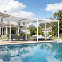 Aluminum Pergola Built for Year-Round Outdoor Use, 12x20 Louvered Roof, Reinforced Steel Frame, Weatherproof