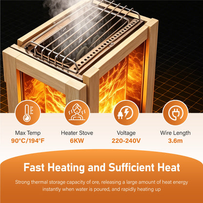 Traditional Steam Sauna With Fragrant Cedar Wood
