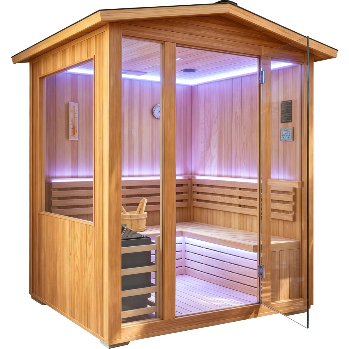 Traditional Steam Sauna With Fragrant Cedar Wood