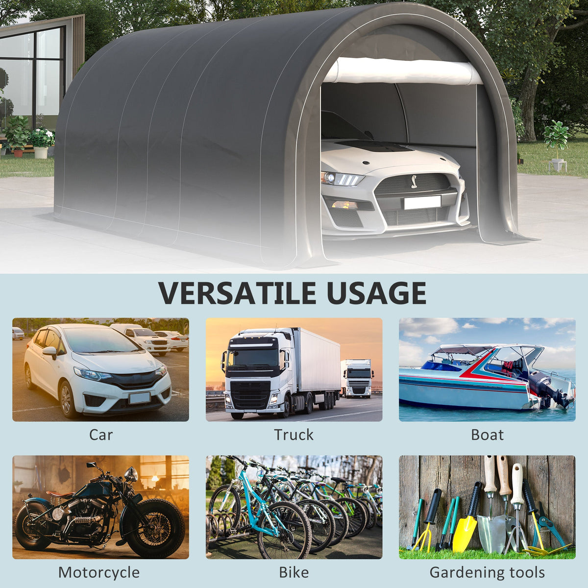 10' x 16' Heavy Duty Carport Garage