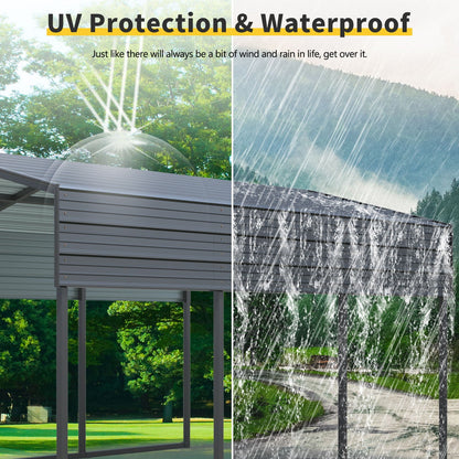 10 X 15 Ft Heavy Duty Carport Canopy With Galvanized Steel Roof