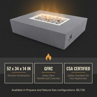 Concrete Fire Pit Table - Rectangular — Results & Stats
