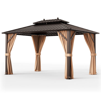 10x13ft Gazebo with Galvanized Steel Roof