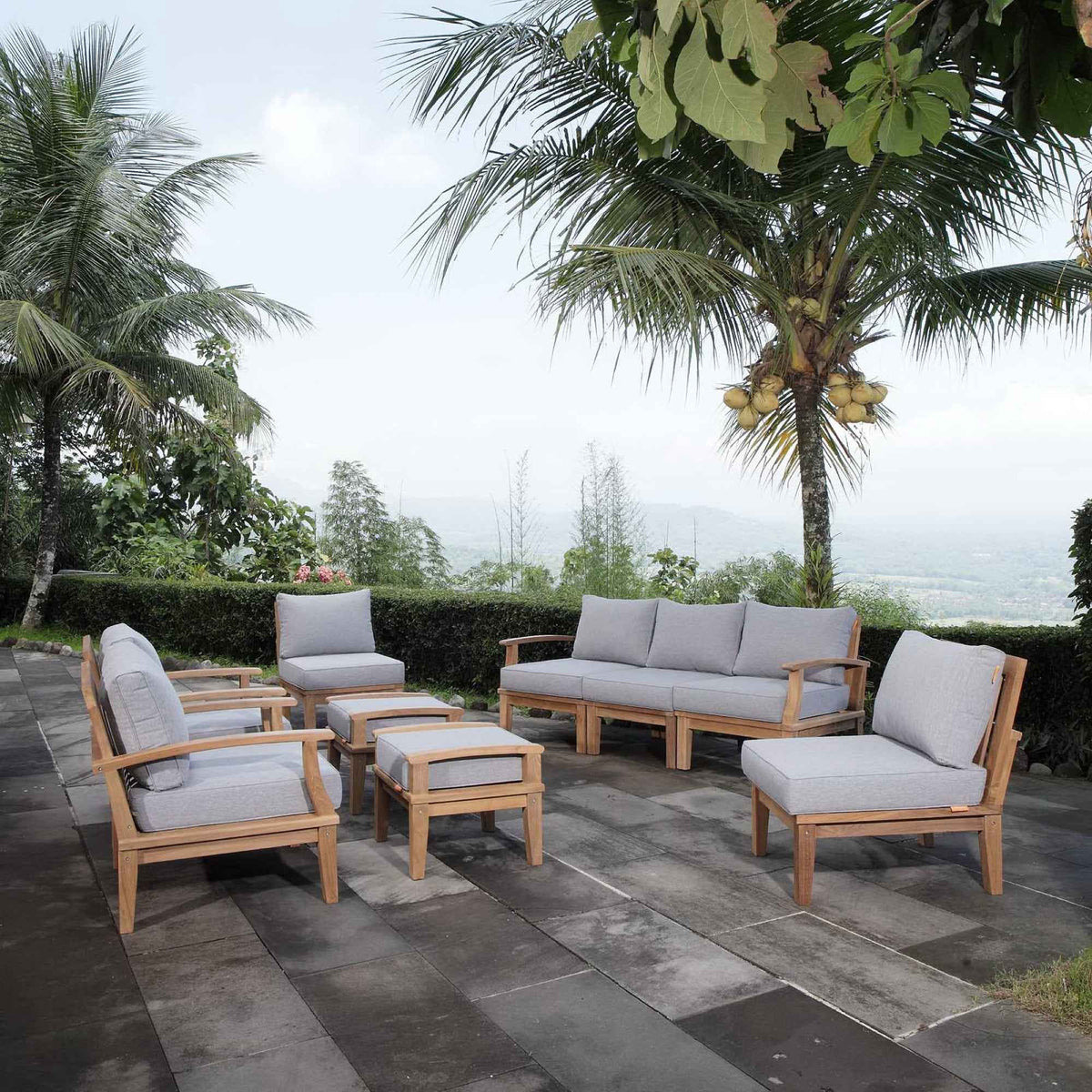 Teak 9-Piece Outdoor Lounge Collection