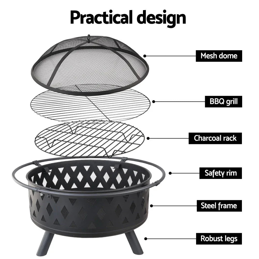 Fire Pit Charcoal Grill Ring