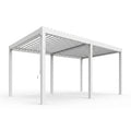 Aluminum Pergola Built for Year-Round Outdoor Use, 12x20 Louvered Roof, Reinforced Steel Frame, Weatherproof