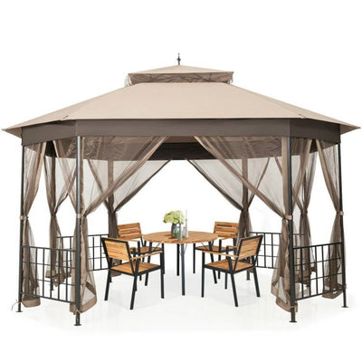 10 x 12 Ft Octagon Gazebo with Sidewalls