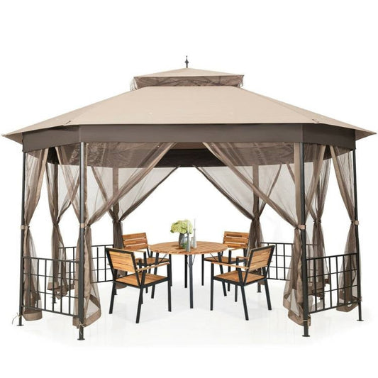 10 x 12 Ft Octagon Gazebo with Sidewalls