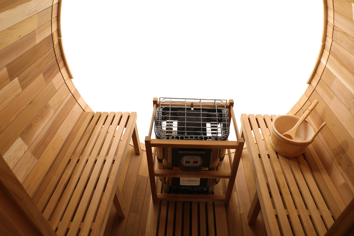Canadian Red Cedar Outdoor Steam Barell Sauna
