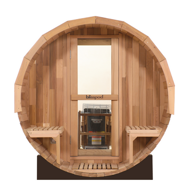 Canadian Red Cedar Outdoor Steam Barell Sauna