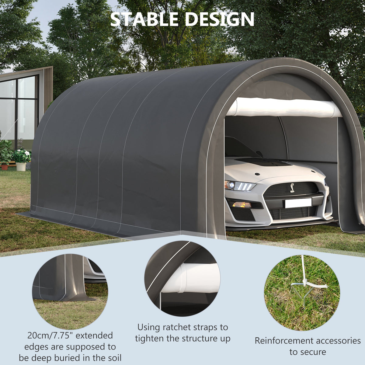10' x 16' Heavy Duty Carport Garage