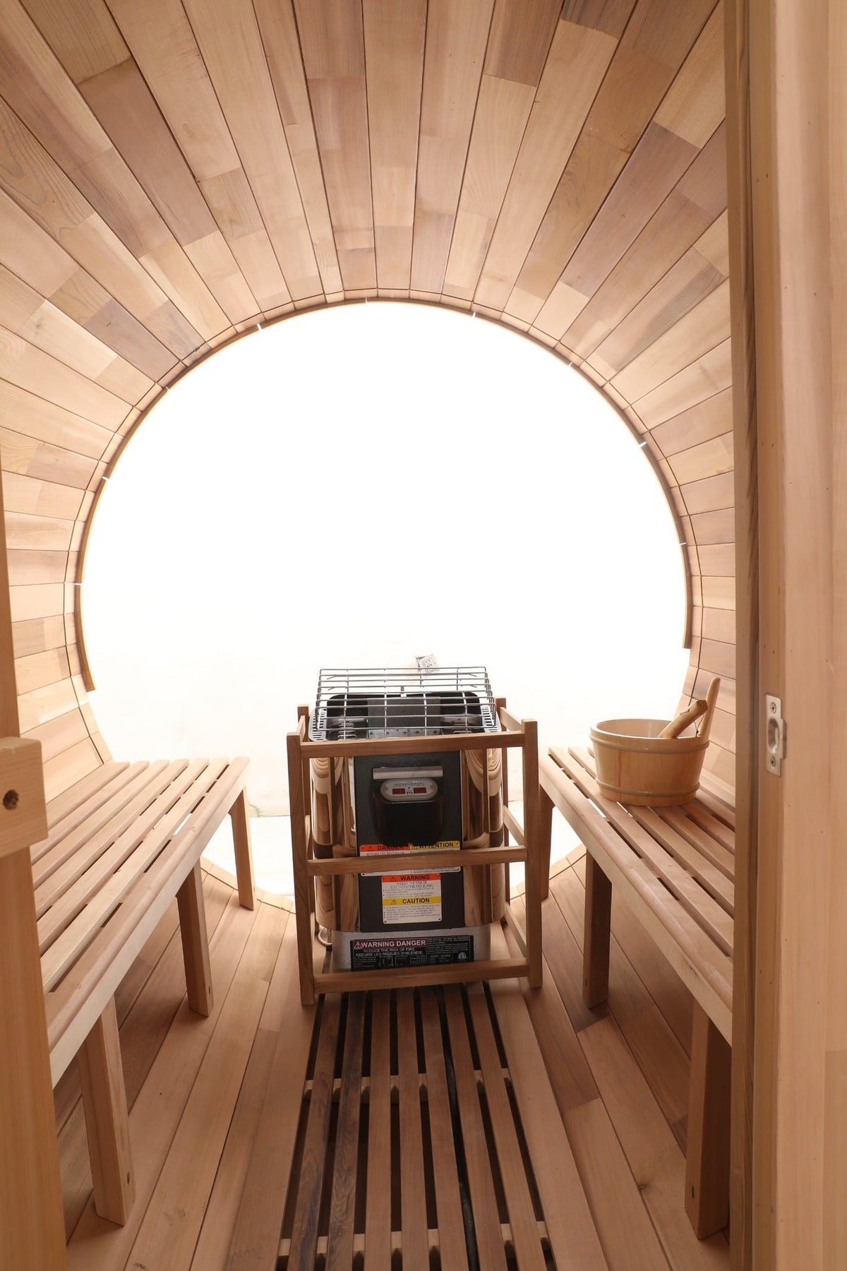 Canadian Red Cedar Outdoor Steam Barell Sauna