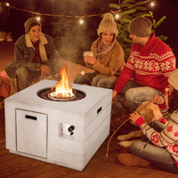 34" Concrete Propane Fire Pit Table