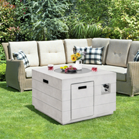 34" Concrete Propane Fire Pit Table