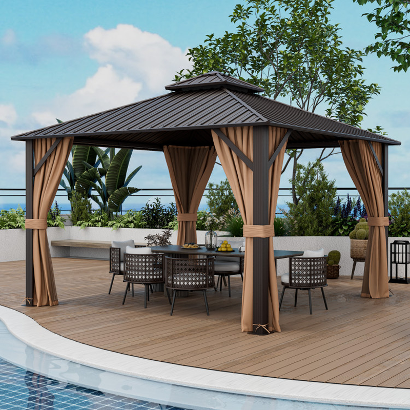 12' x 12' Double-Roof Hardtop Gazebo