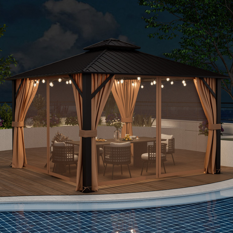 12' x 12' Double-Roof Hardtop Gazebo