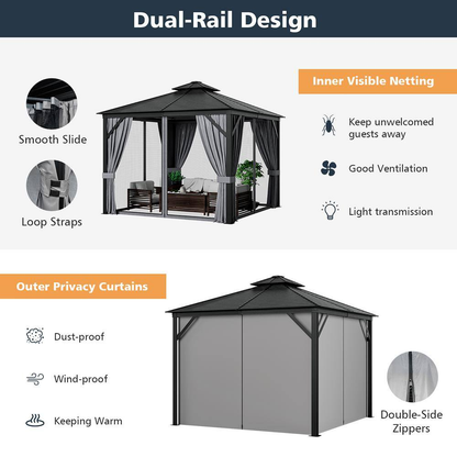 10' x 10' Hardtop Gazebo