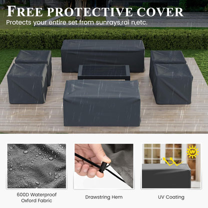 7-Piece Aluminum Patio Furniture Set