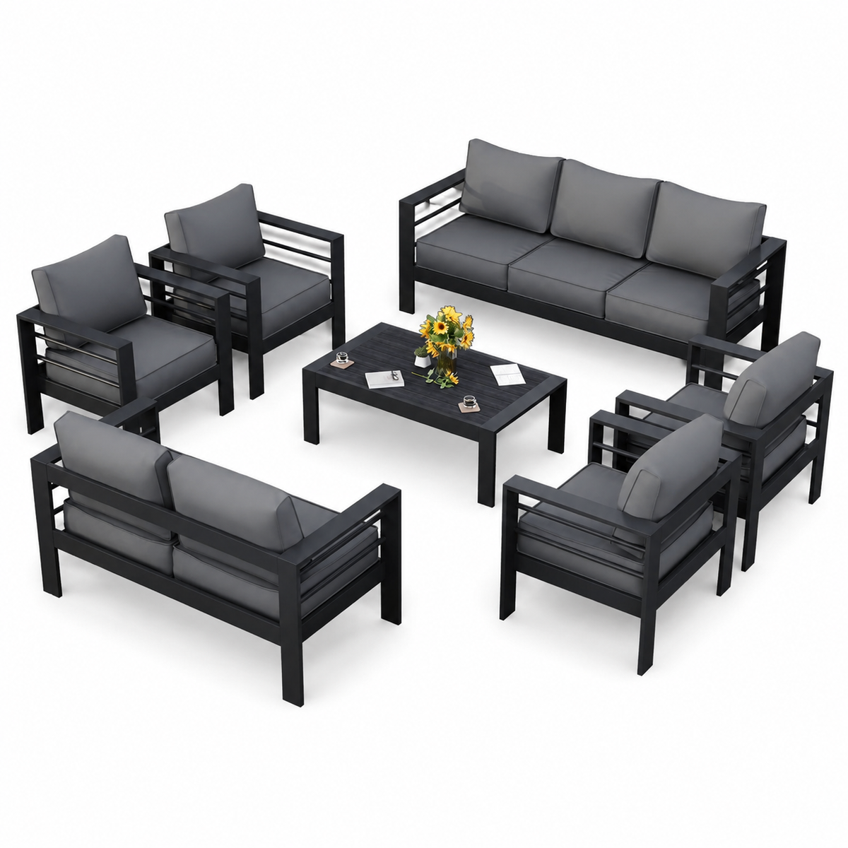 7-Piece Aluminum Patio Furniture Set