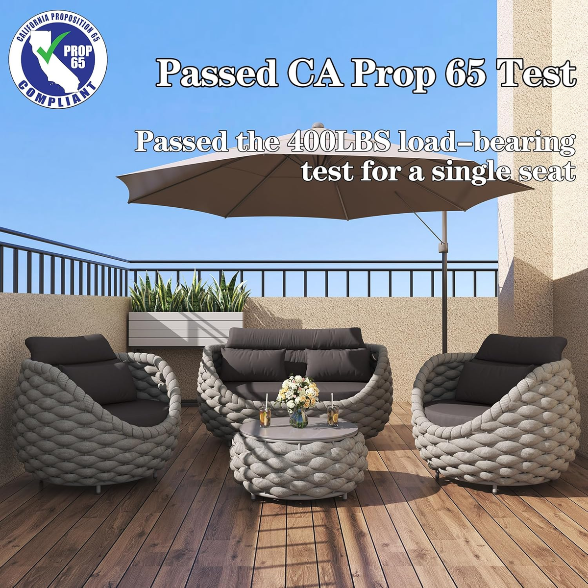 6-Piece Aluminum Outdoor Conversation Set