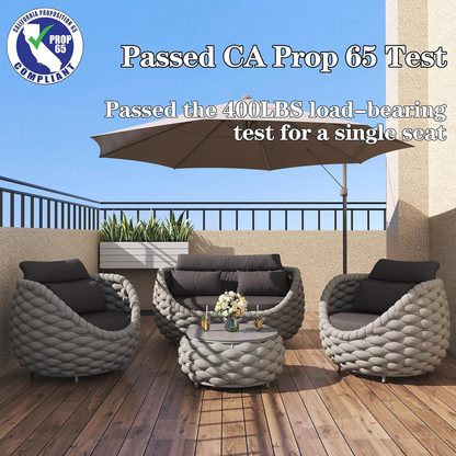 6-Piece Aluminum Outdoor Conversation Set