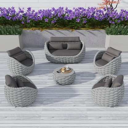 6-Piece Aluminum Outdoor Conversation Set