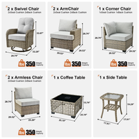 9-Piece Wicker Patio Furniture Set