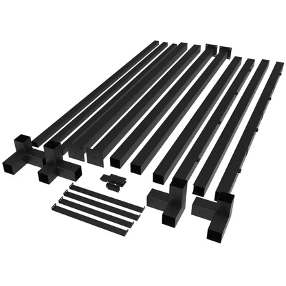 8' x 8' Matte Black Aluminum Pergola