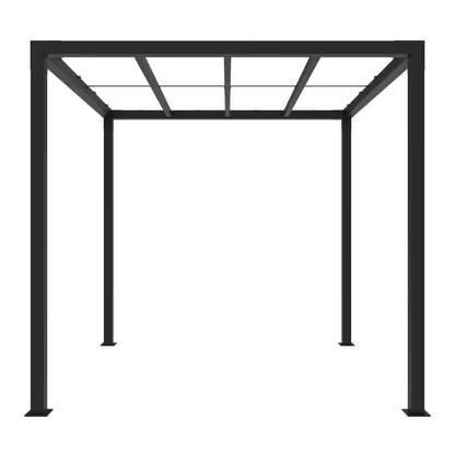 8' x 8' Matte Black Aluminum Pergola