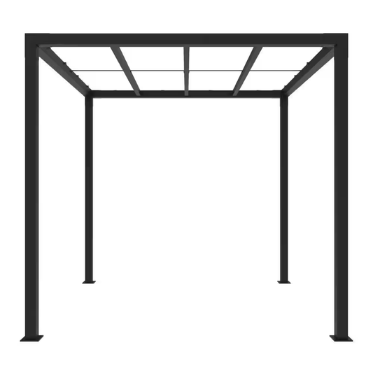 8' x 8' Matte Black Aluminum Pergola