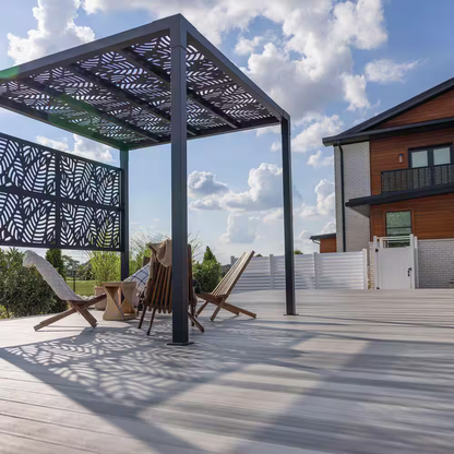 8' x 8' Matte Black Aluminum Pergola