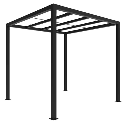 8' x 8' Matte Black Aluminum Pergola