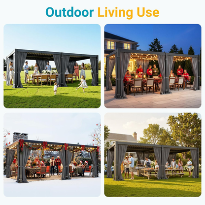 12' x 20' Louvered Aluminum Pergola