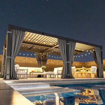 12' x 20' Louvered Aluminum Pergola