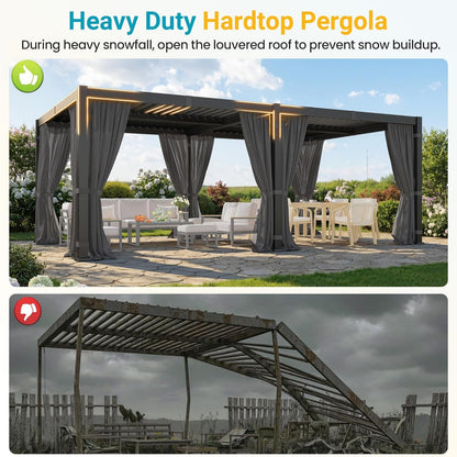 12' x 20' Louvered Aluminum Pergola