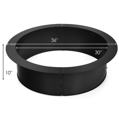 36 inch Round Steel Fire Pit Ring