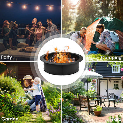 36 inch Round Steel Fire Pit Ring